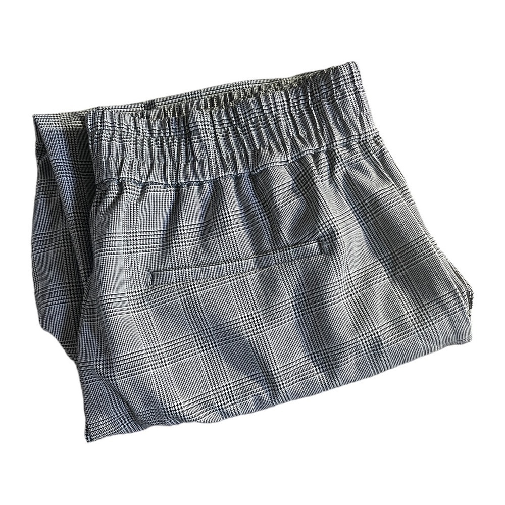 Nicole Miller New York Gray Plaid Pull On Comfy Crop Pants Size 10 - Picture 3 of 9